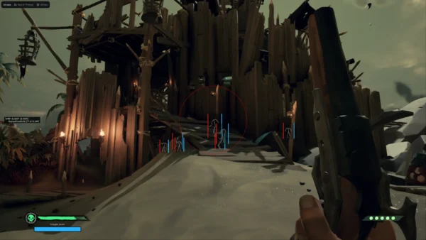 Sea of Thieves skeleton ESP with health bars while storming a skeleton fort